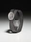 Preview: Wickellederarmband mit ovalem Fingerprintnugget